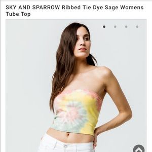 Sky and Sparrow Tie Dye Tube Top